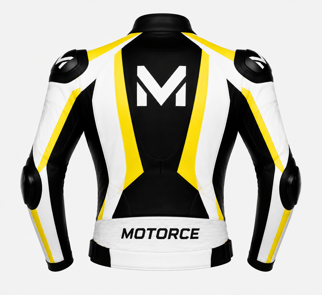 Motorce Custom Motorcycle Leather Jacket – Stealth Yellow Edition