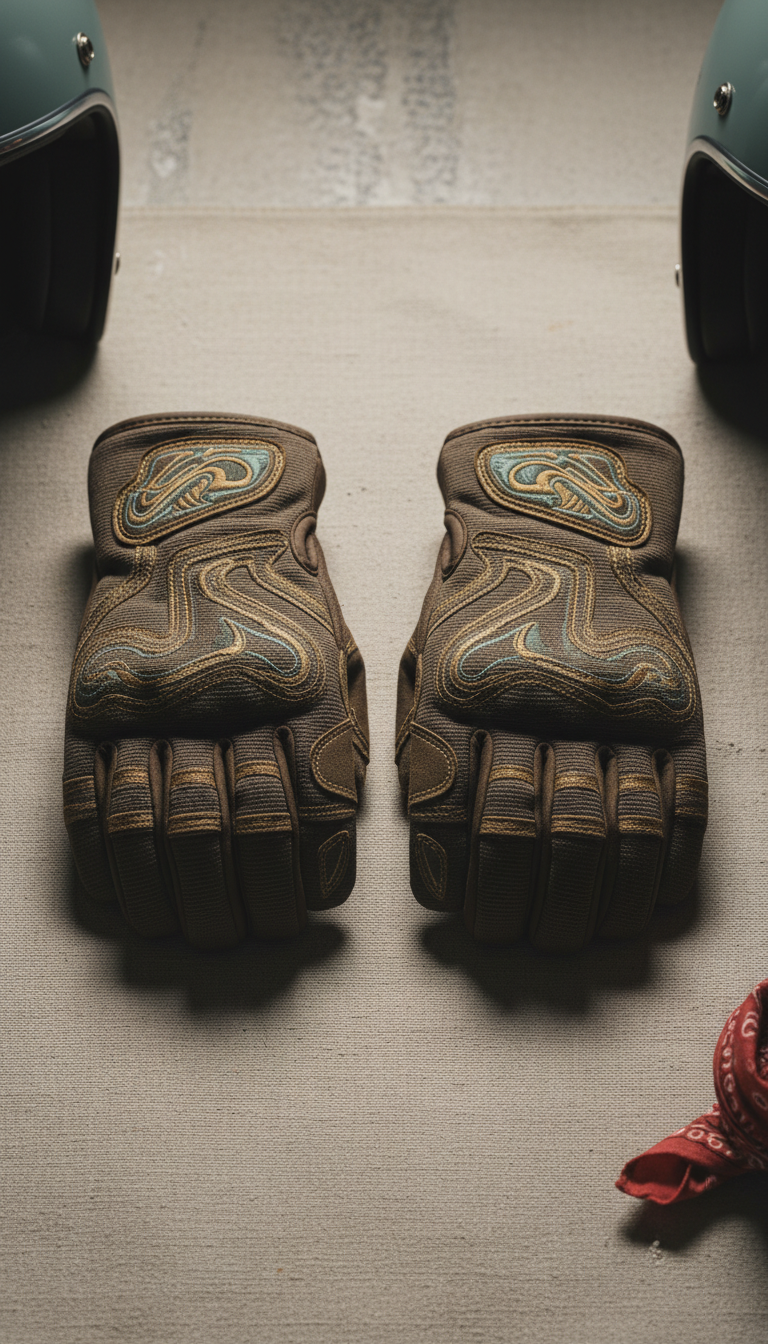 Kevlar Blend Riding Gloves With Signature Stitching