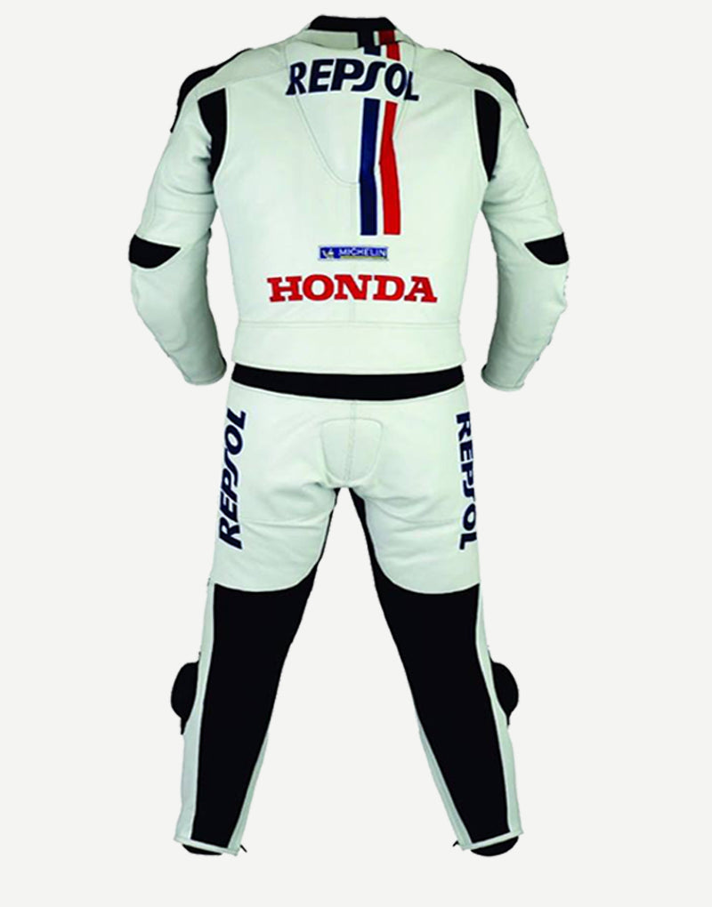White Custom Motorbike Leathers – Apex Track Edition